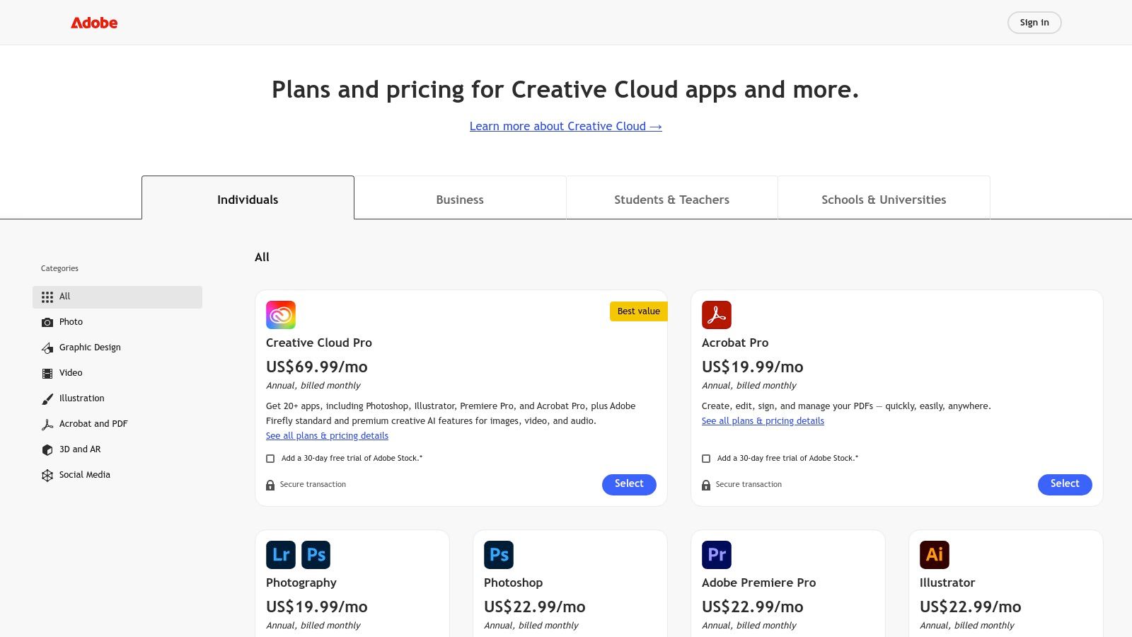 Adobe Creative Cloud Pro (with Firefly)