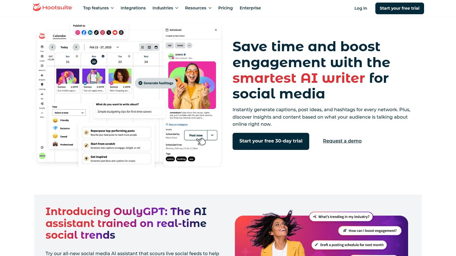 Hootsuite (OwlyWriter AI + OwlyGPT)