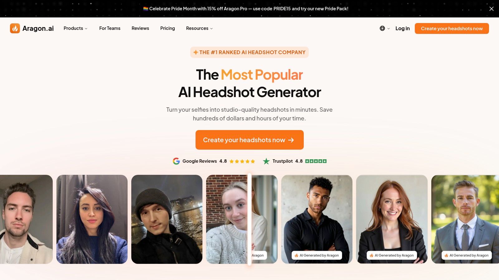 9. Aragon AI: Hyper-Realistic Headshots for Career Advancement