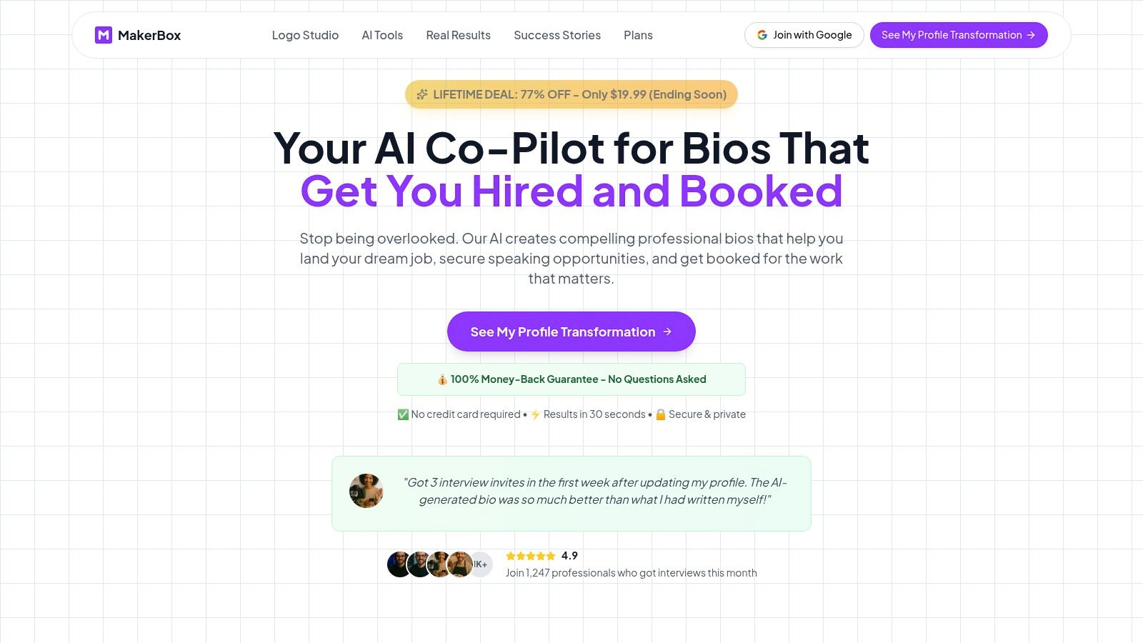 1. MakerBox: Best for AI-Powered Personal Branding