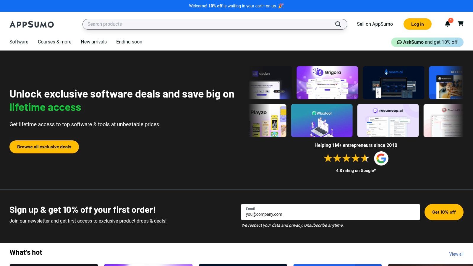 AppSumo – AI writing and content tools deals
