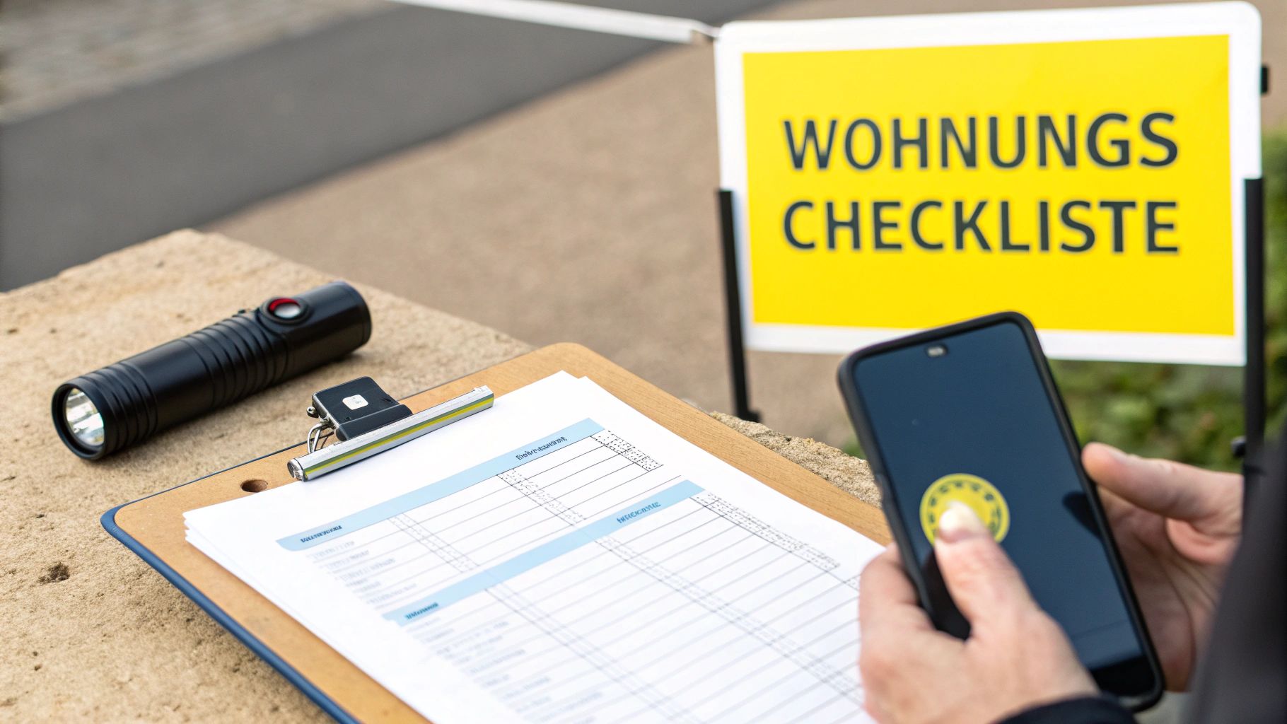 7. Nutze eine Checkliste für die Wohnungsbesichtigung: Dein Inspektionsprotokoll