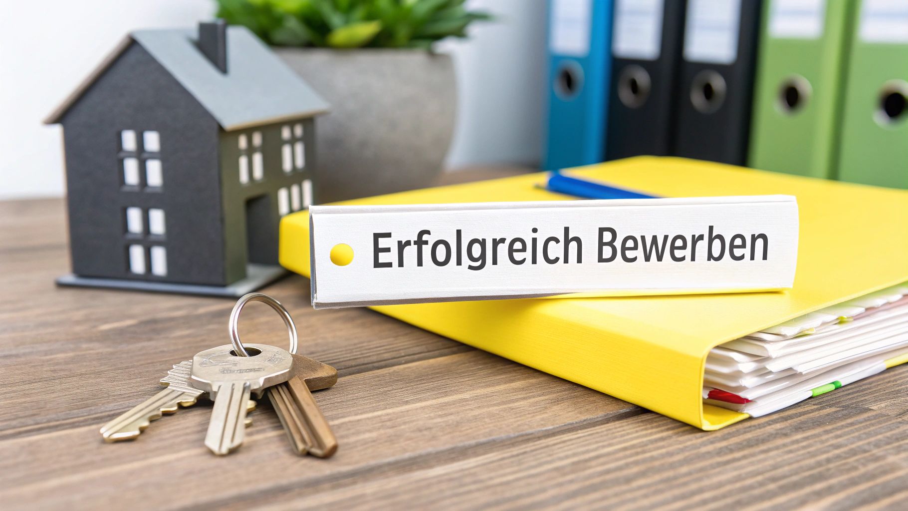 Eine Person gibt einer anderen einen Schlüssel für eine Wohnung
