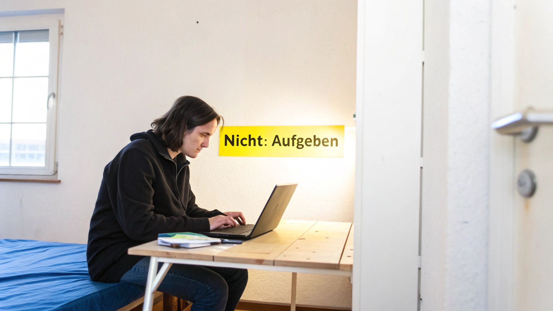 Eine Maklerin übergibt einem glücklichen Paar die Schlüssel zu ihrer neuen Wohnung.