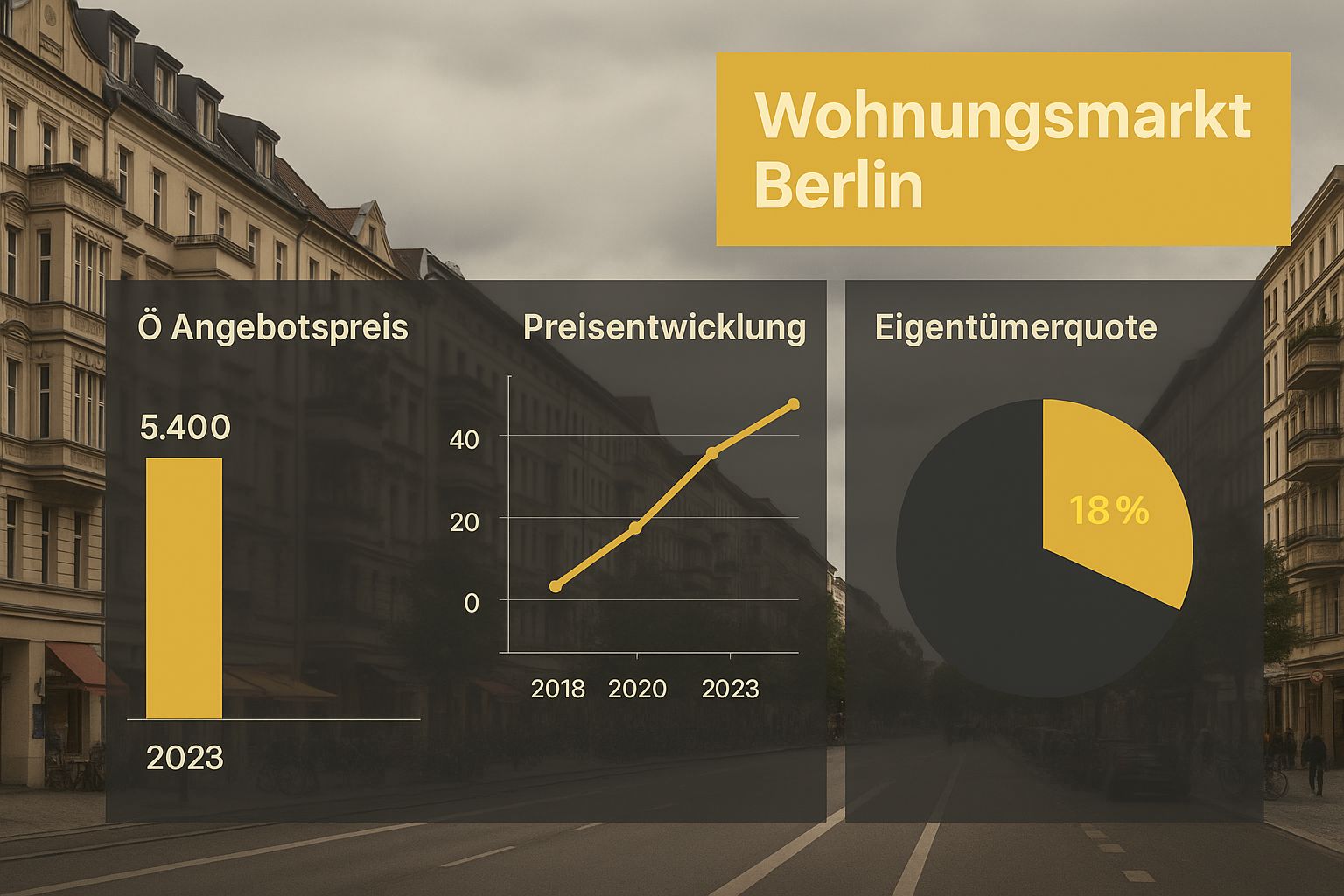 Infografik über den Wohnungsmarkt Berlin