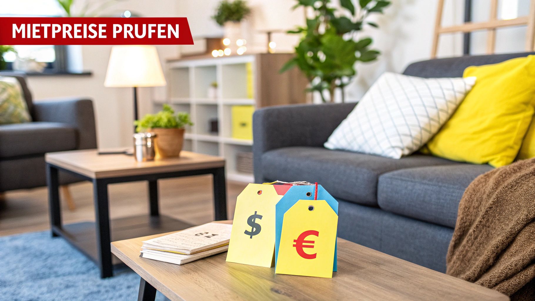 Eine moderne Küche und Wohnbereich, die die Mietpreise in Köln beeinflussen