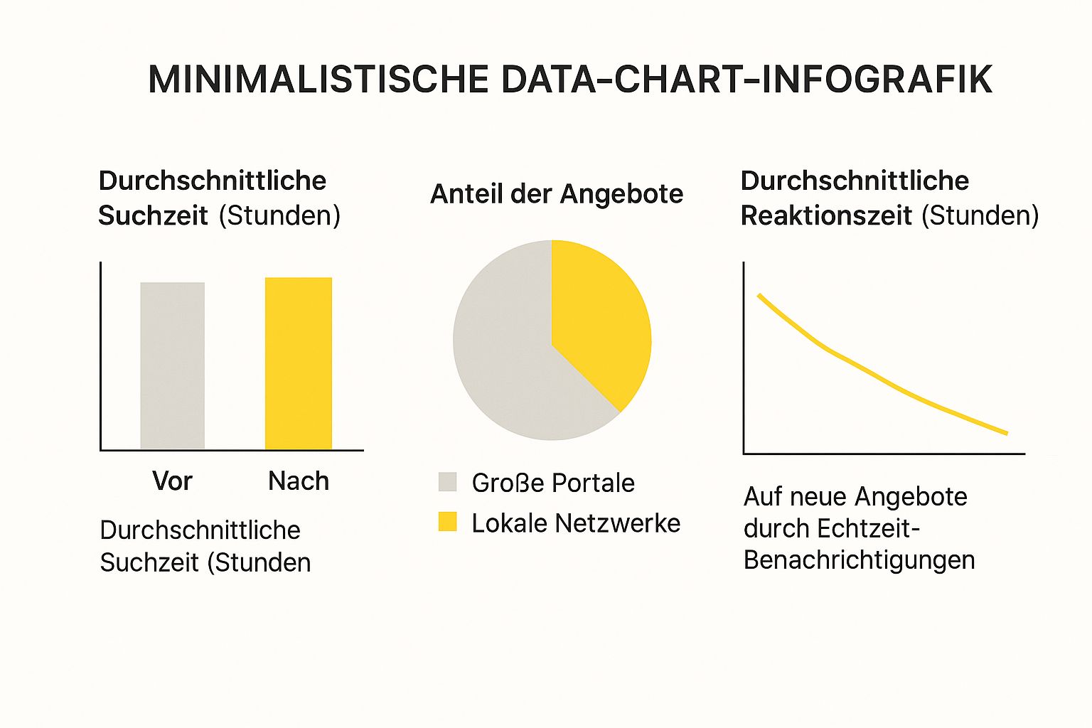 Infografik zur Optimierung der Wohnungssuche in Berlin durch Automatisierung und diverse Quellen