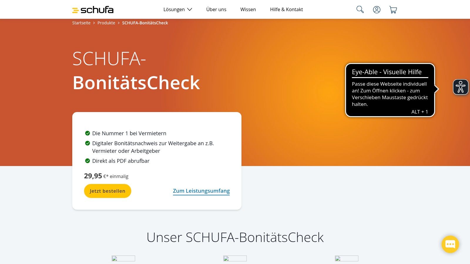 SCHUFA – BonitätsCheck