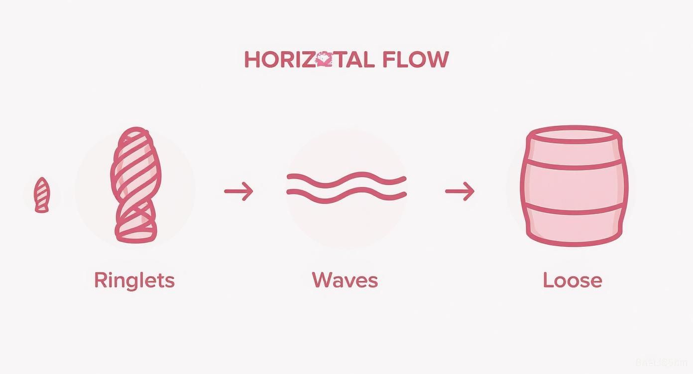 Infographic about how to curl hair