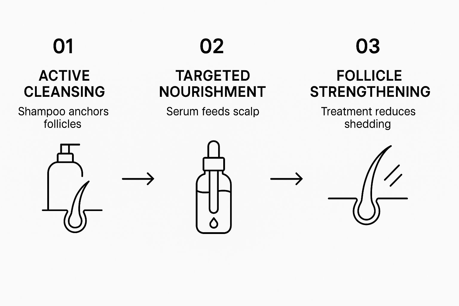 Infographic about how to stop hair shedding