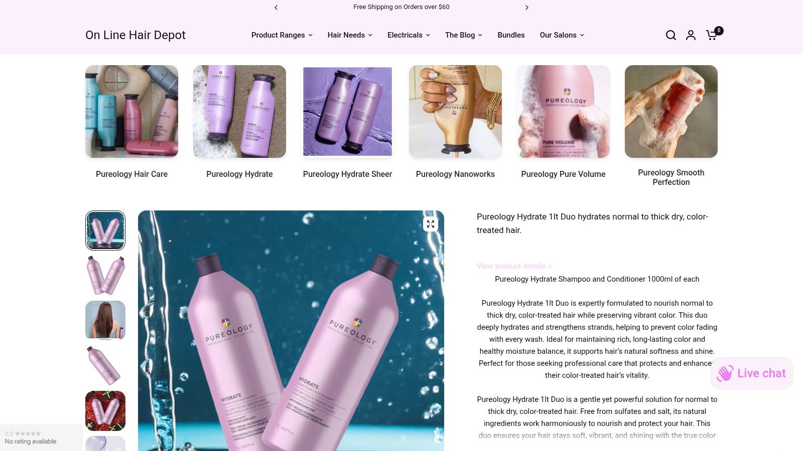 Pureology Hydrate Shampoo and Conditioner