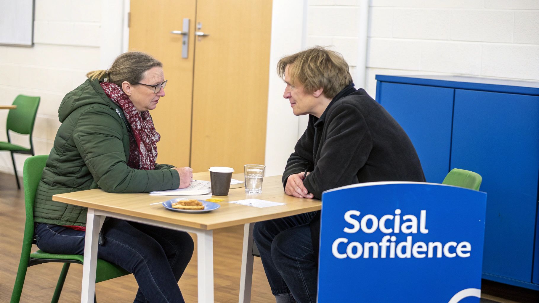 A group of professionals collaborating and identifying their collective strengths