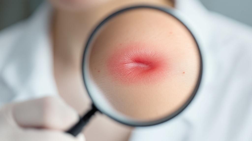 Close up of an infected wound