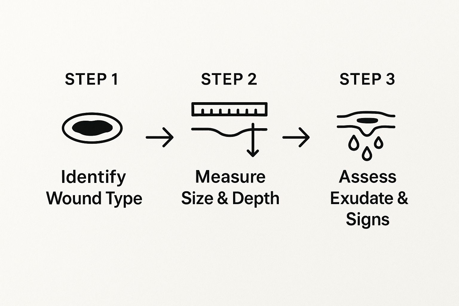 Infographic about wound assessment chart