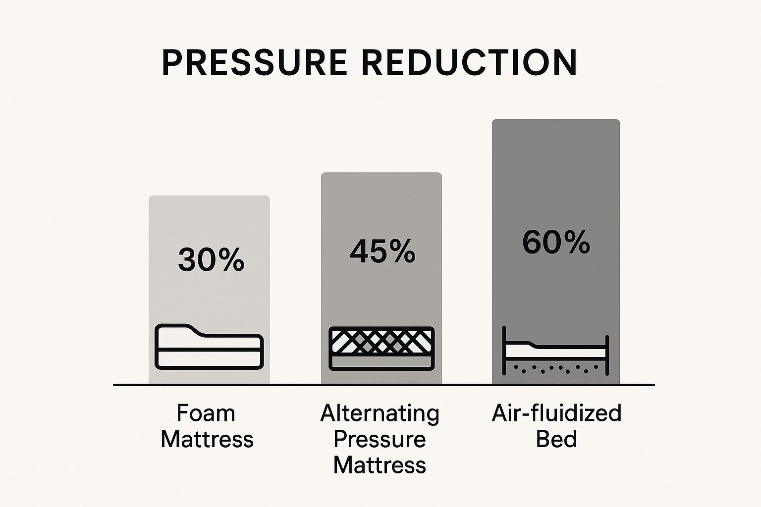 Various support surfaces for pressure ulcer prevention, including mattresses and cushions.