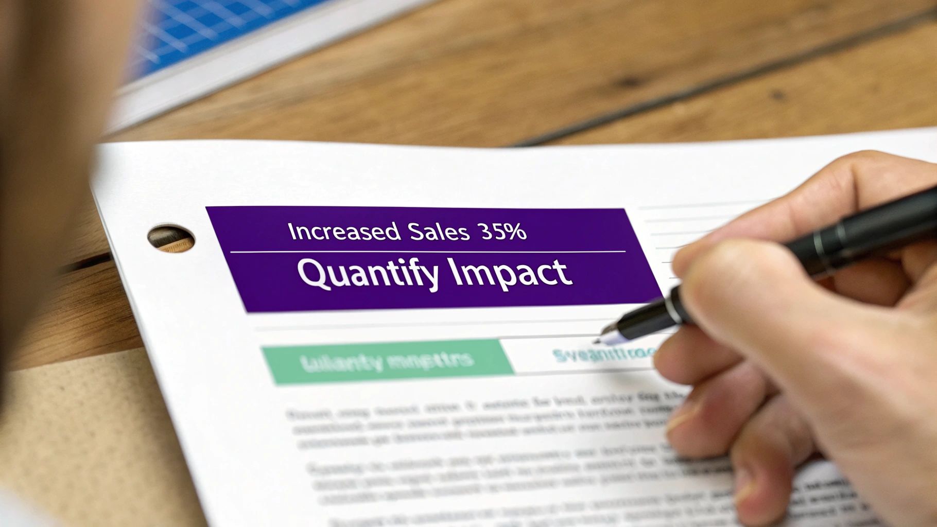 Incorporate Action Verbs and Quantifiable Results