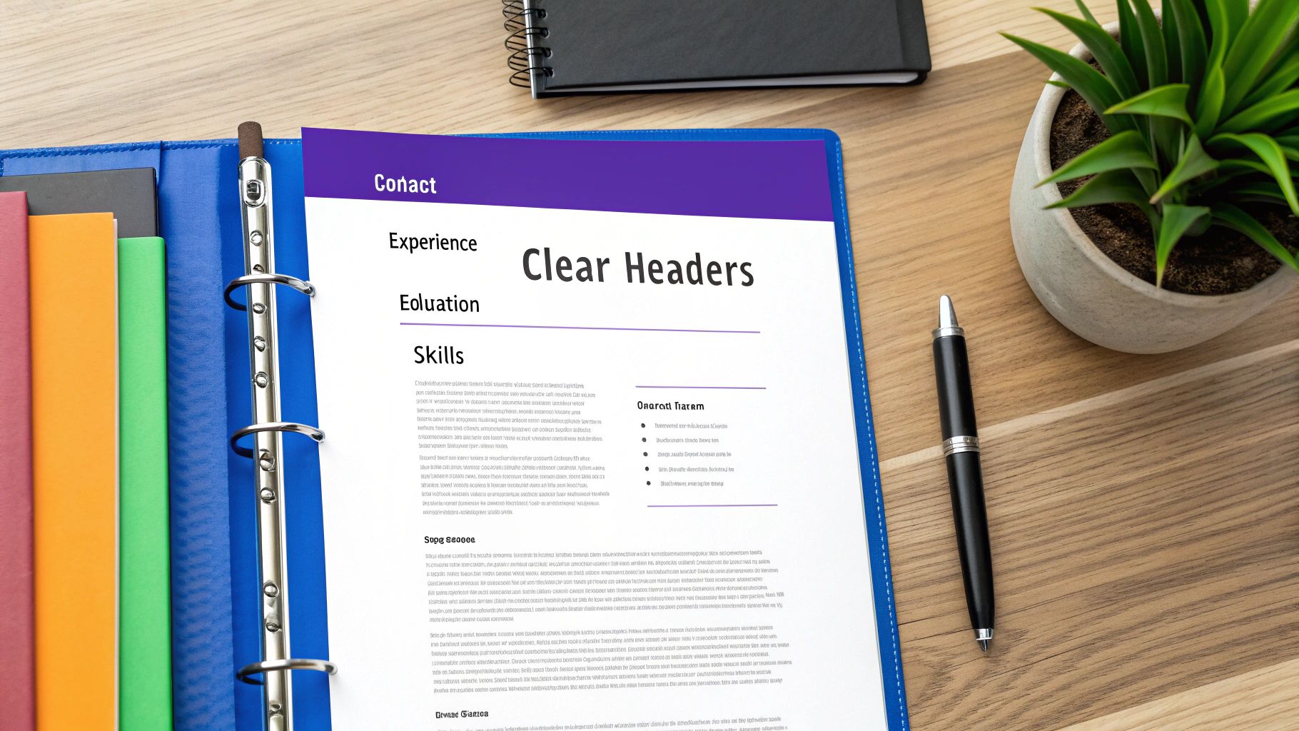 Organize Information with Clear Section Headers