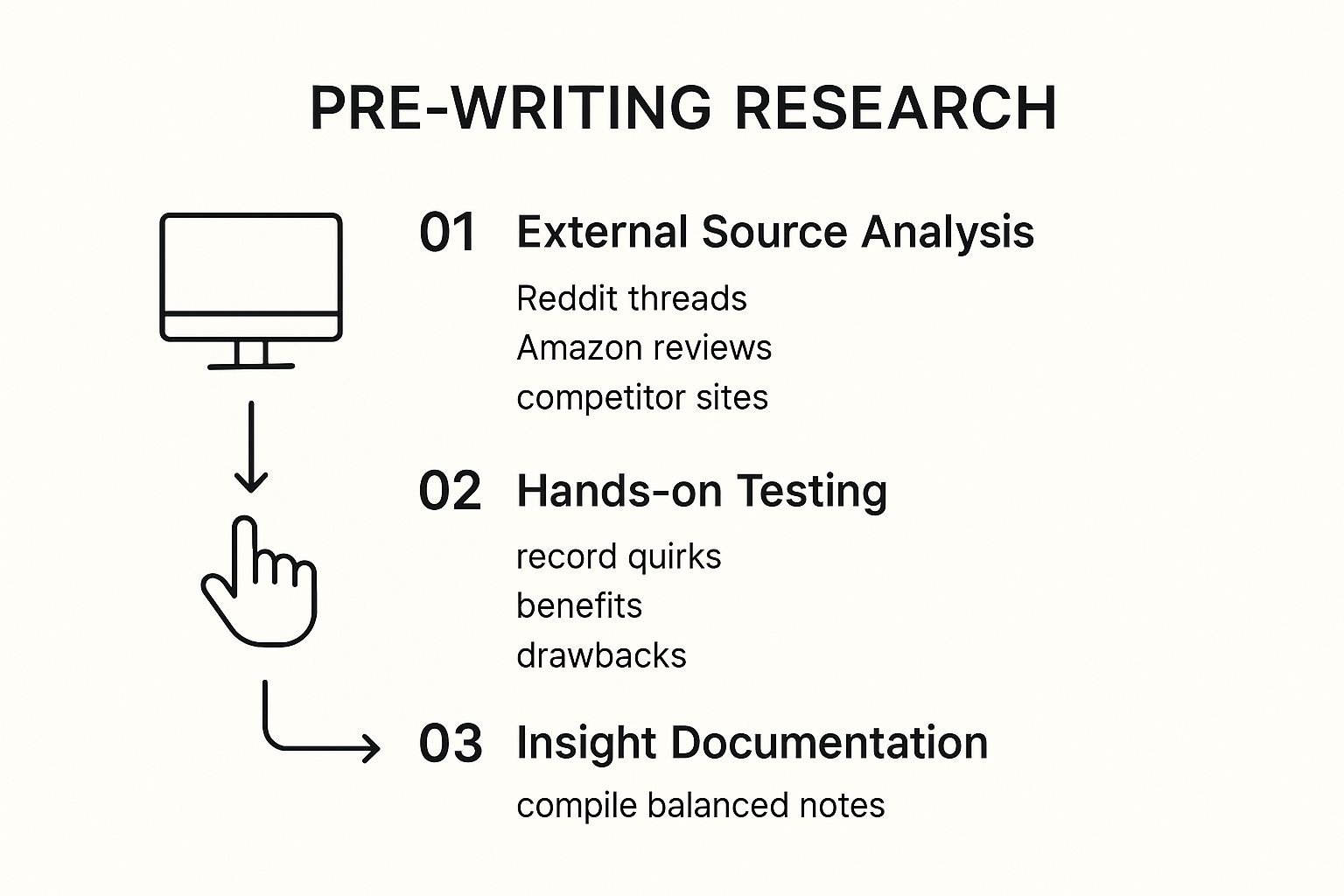 Infographic about how to write product reviews