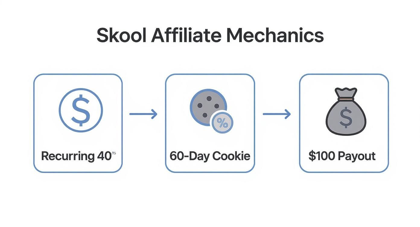 Infographic about skool affiliate program review