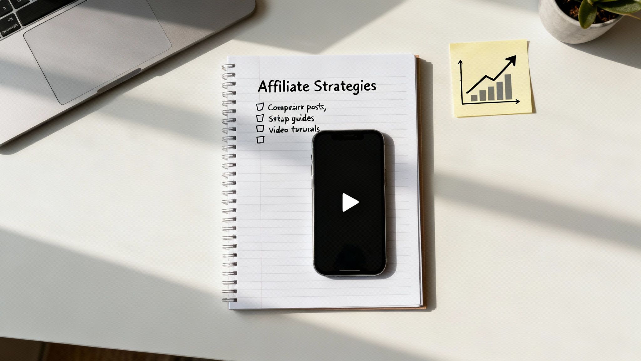 A person working on a laptop with charts and graphs showing growth in the background.