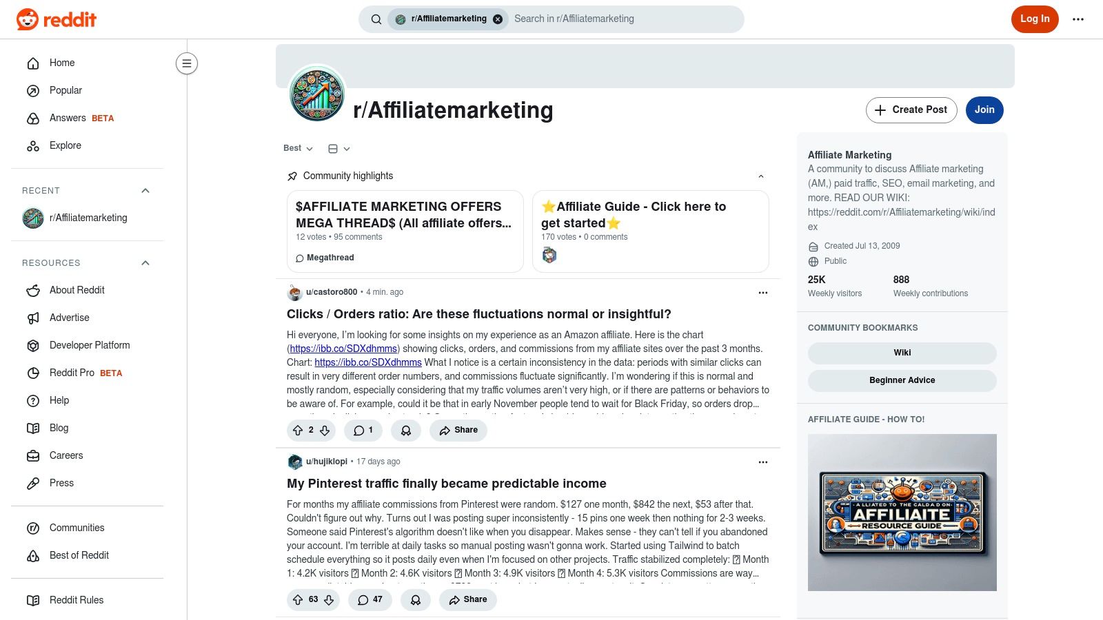 Reddit – r/AffiliateMarketing