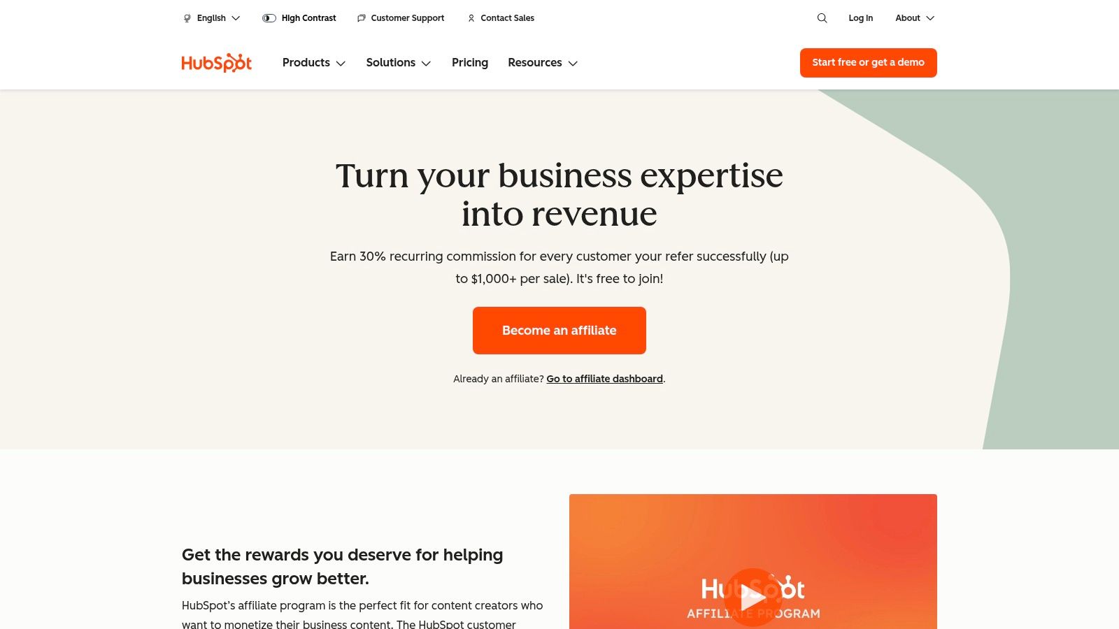 HubSpot Affiliate Program
