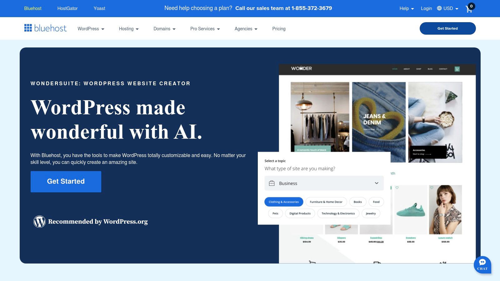 Bluehost WonderSuite (for WordPress)