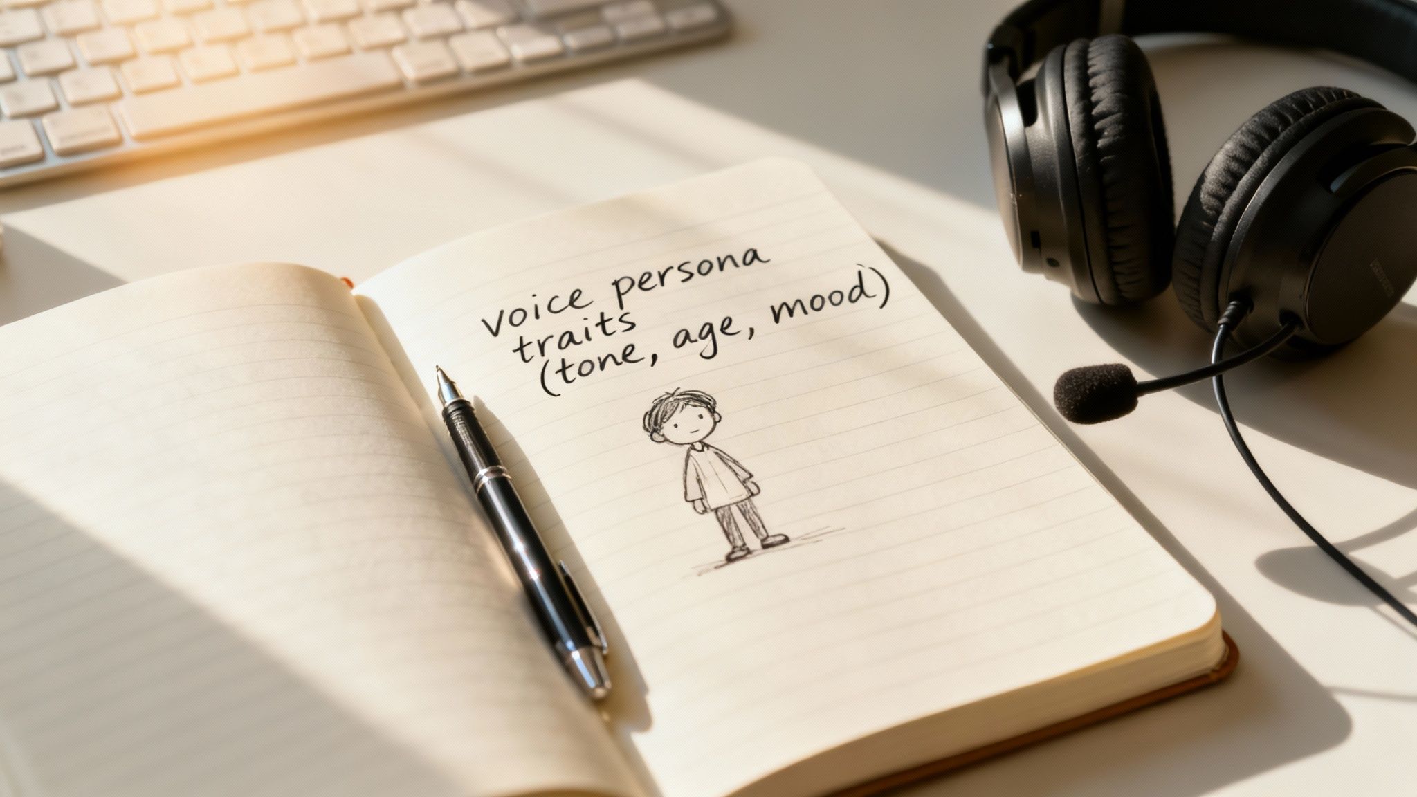 A close-up of a person's mouth and jawline, with a futuristic overlay of soundwave patterns.