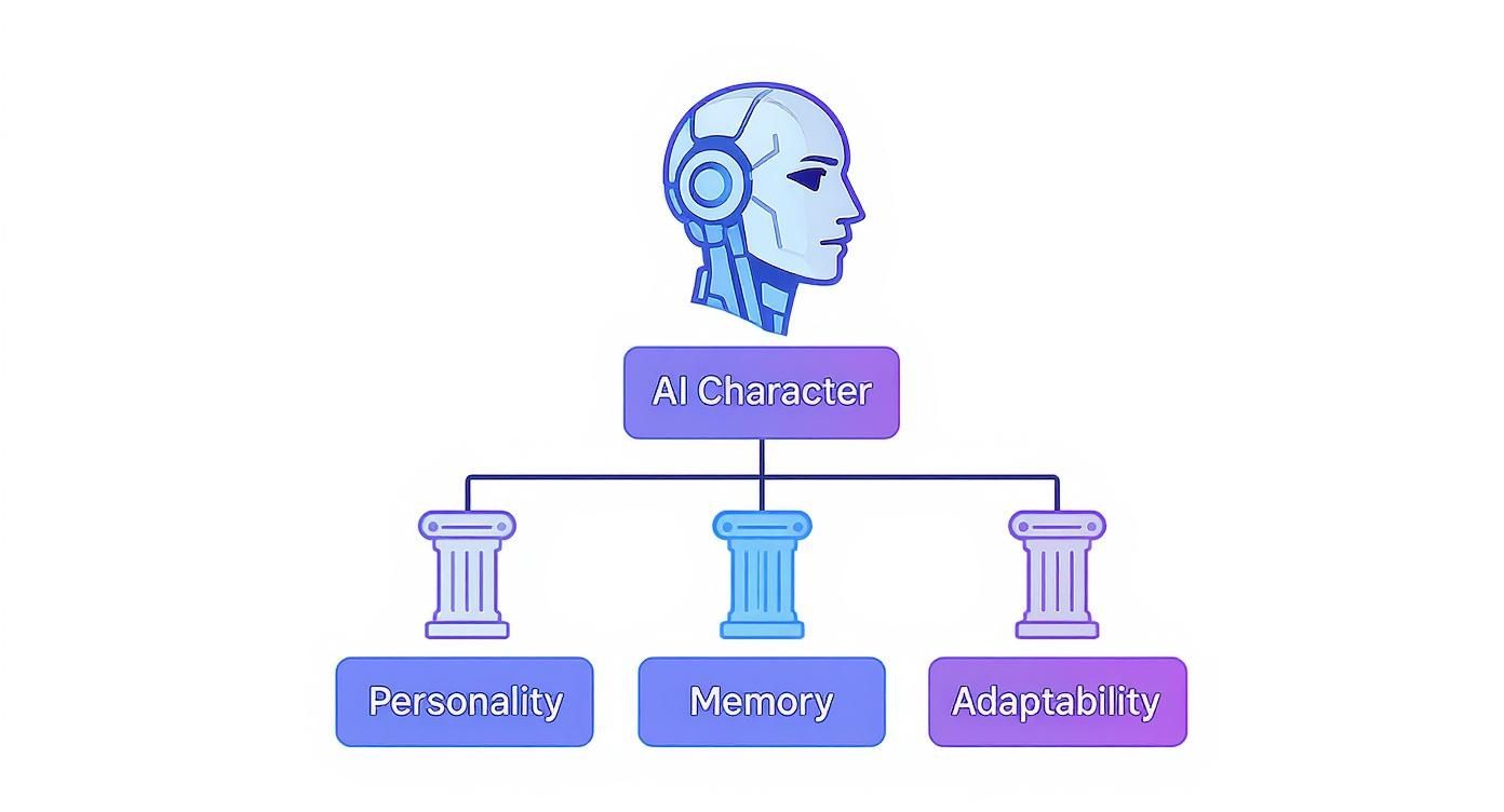 Infographic about artificial intelligence characters