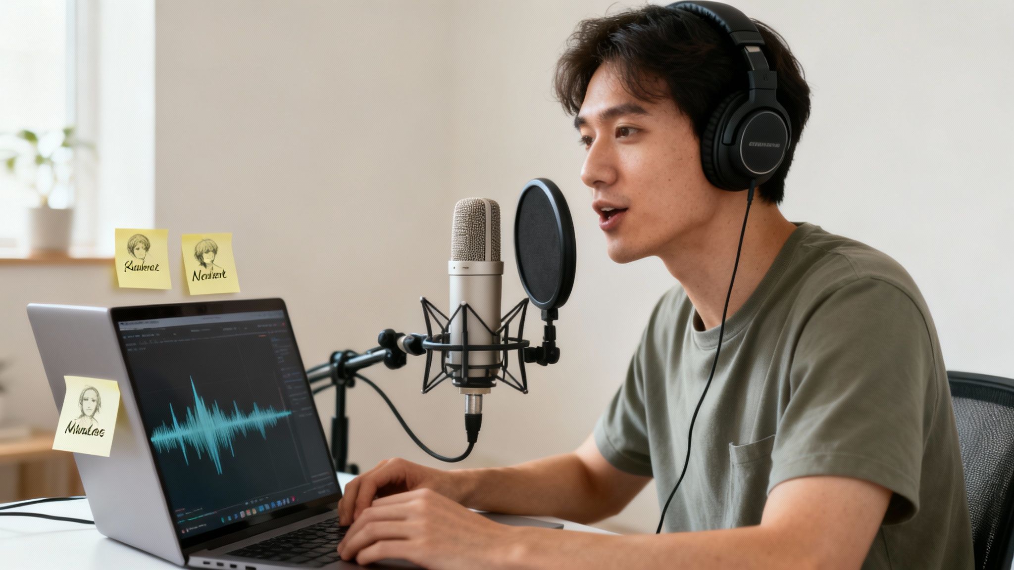 A colorful abstract image representing sound waves and artificial intelligence.