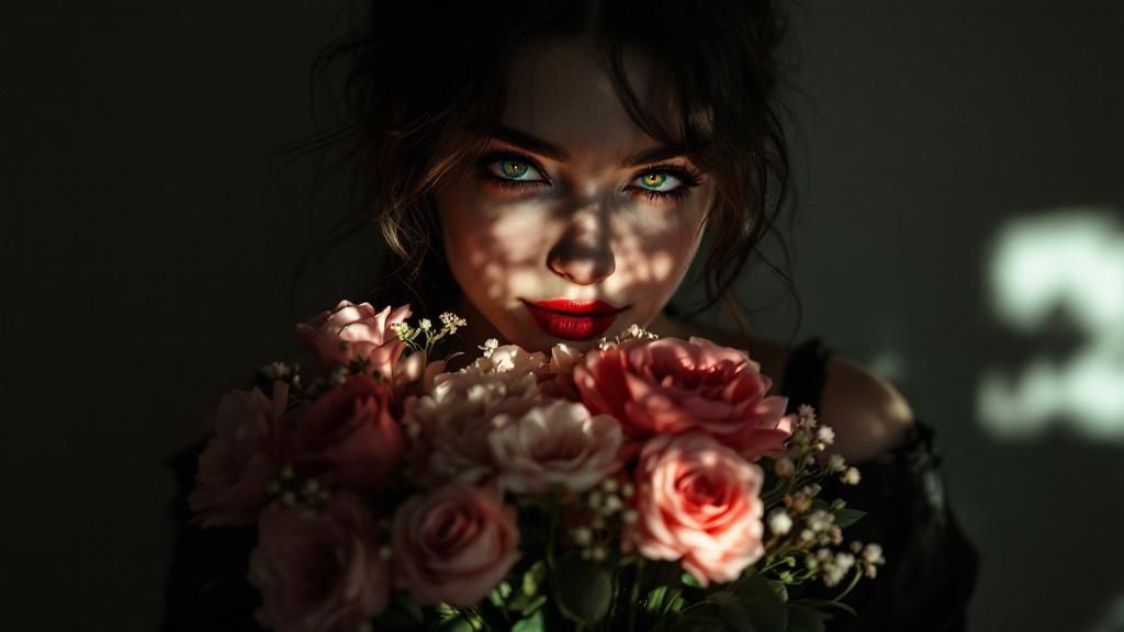 A visual representation of a Yandere character, showing a split personality between a sweet, loving side and a dark, obsessive side.