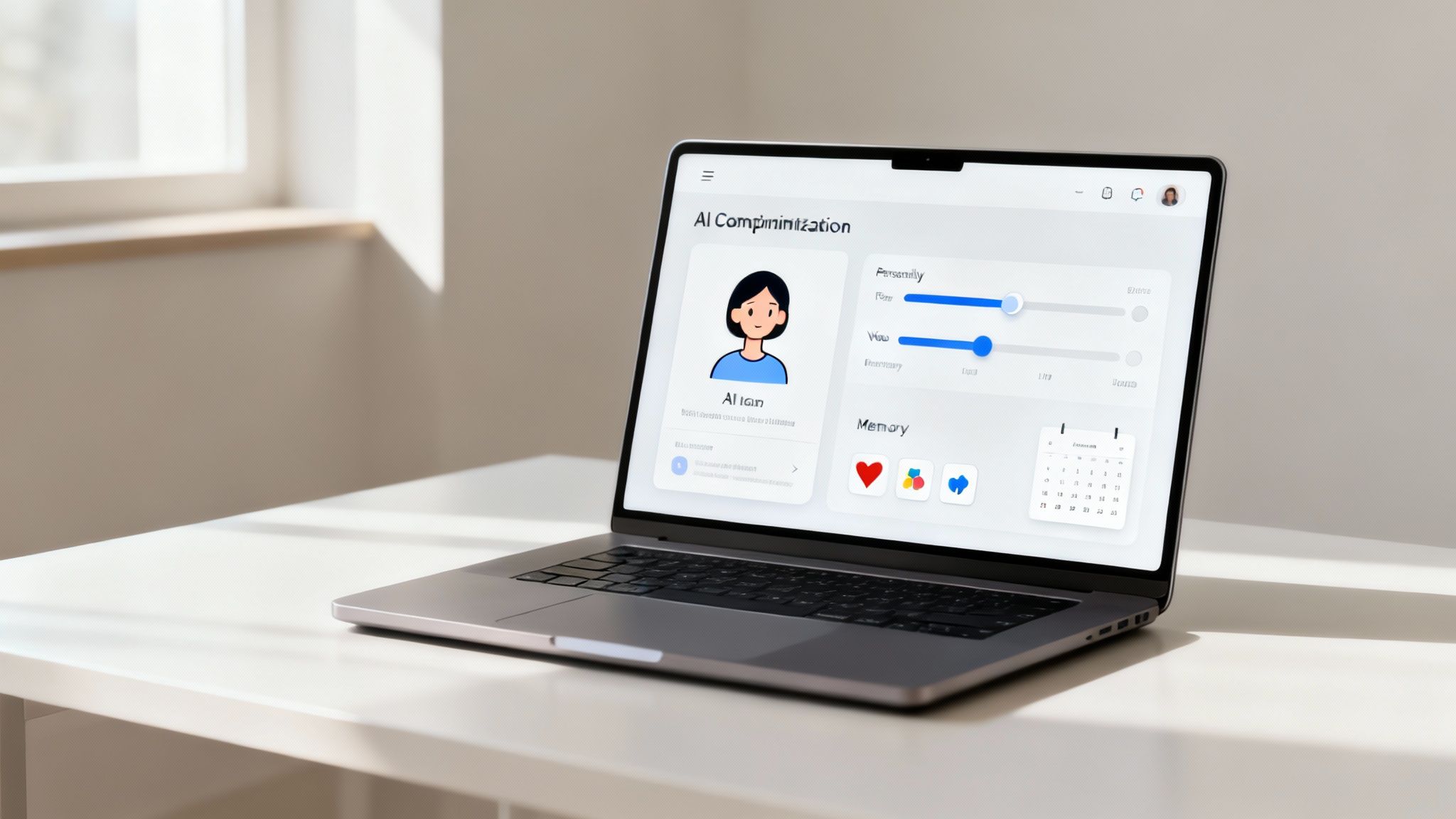 A stylized, abstract image of a digital human face composed of glowing circuits and data streams, conveying the idea of AI personality.