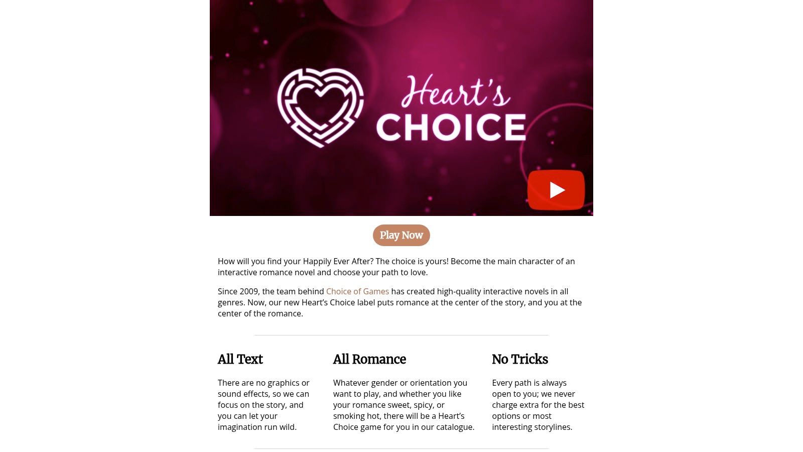 Heart's Choice (Romance Label by Choice of Games)