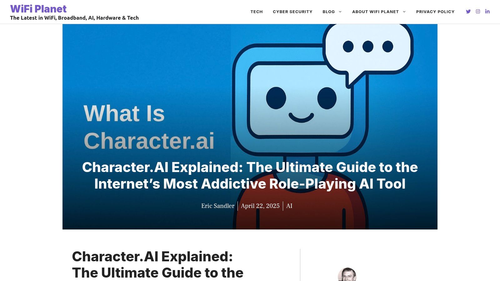 WiFi Planet's Guide to Character.AI