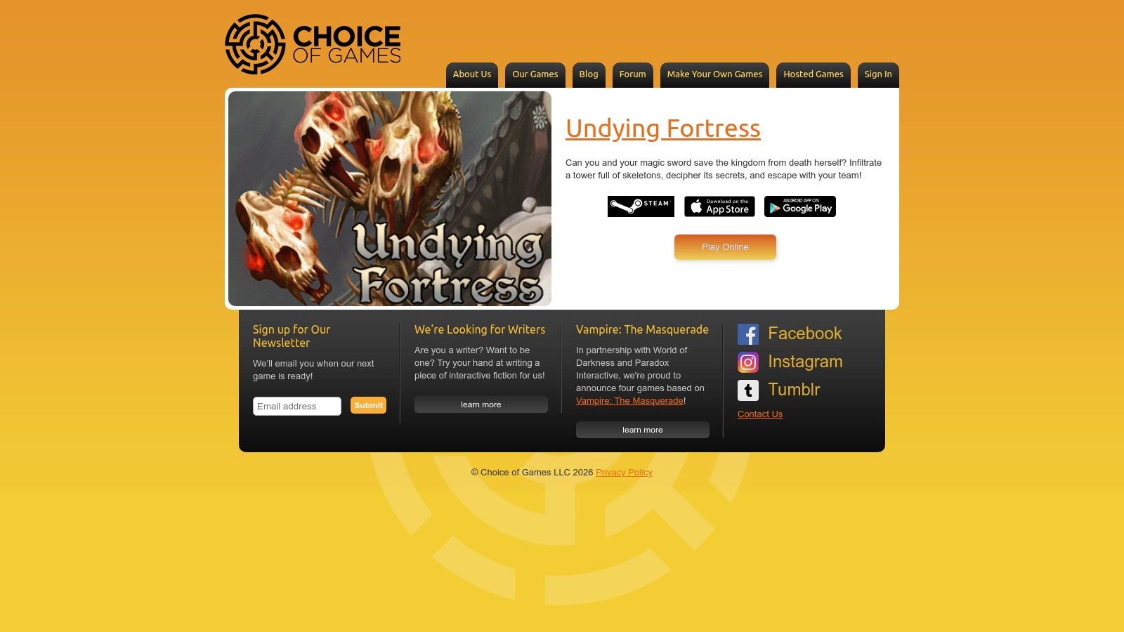 Choice of Games (Text-Only Interactive Fiction, Adult-Friendly)