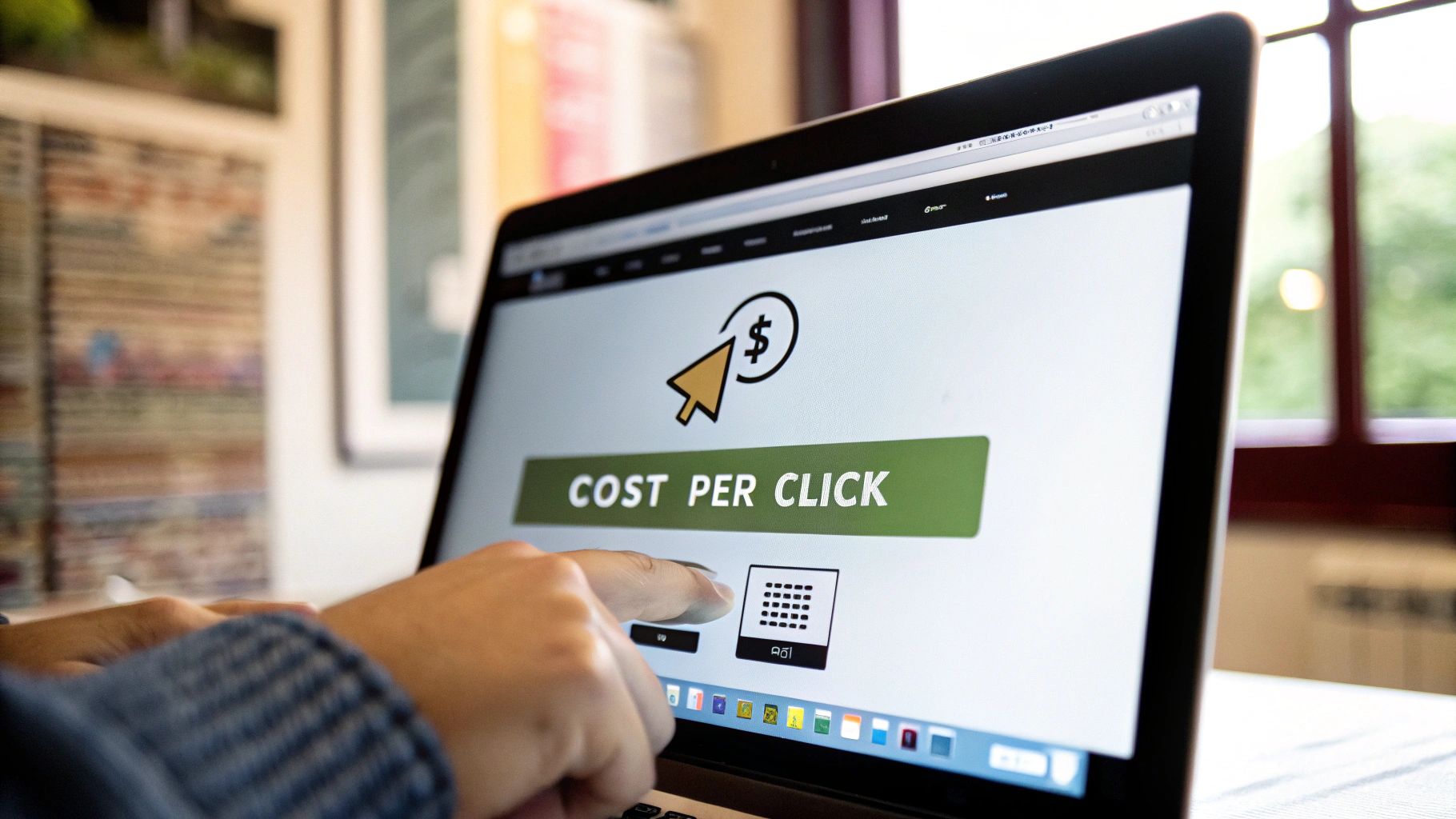 Infographie expliquant le concept de Coût Par Clic (CPC) en marketing digital