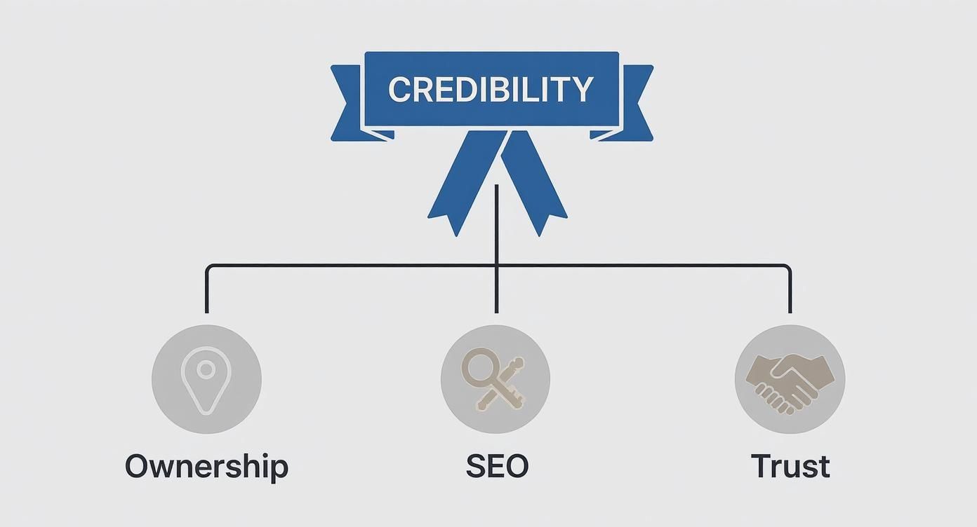 Infographic about what is a portfolio website