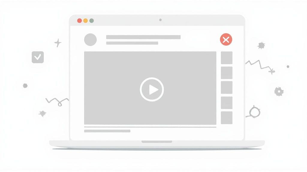 A person sketching a website layout on a whiteboard, focusing on user experience for a video editor portfolio.