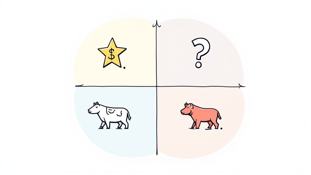 A detailed chart with various metrics and graphs, symbolizing the analysis of a business portfolio.