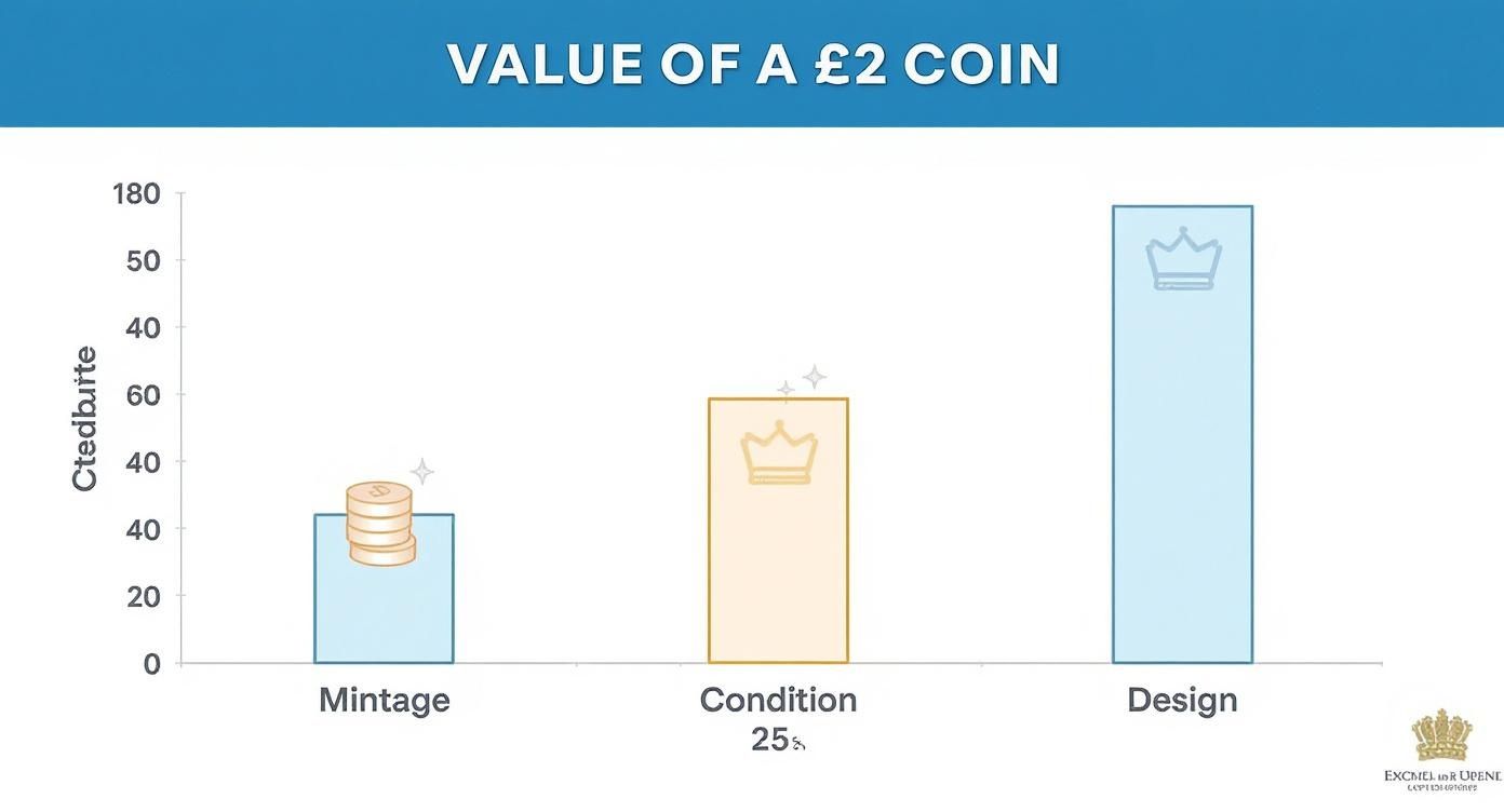 Infographic about rare 2 pound coins worth money
