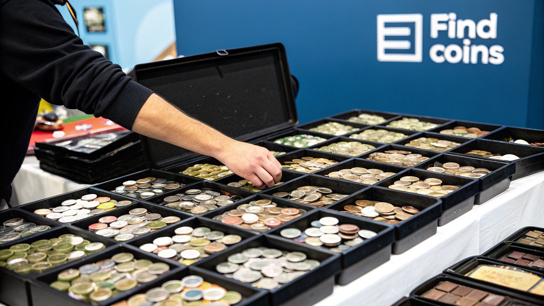 Coins in protective cases