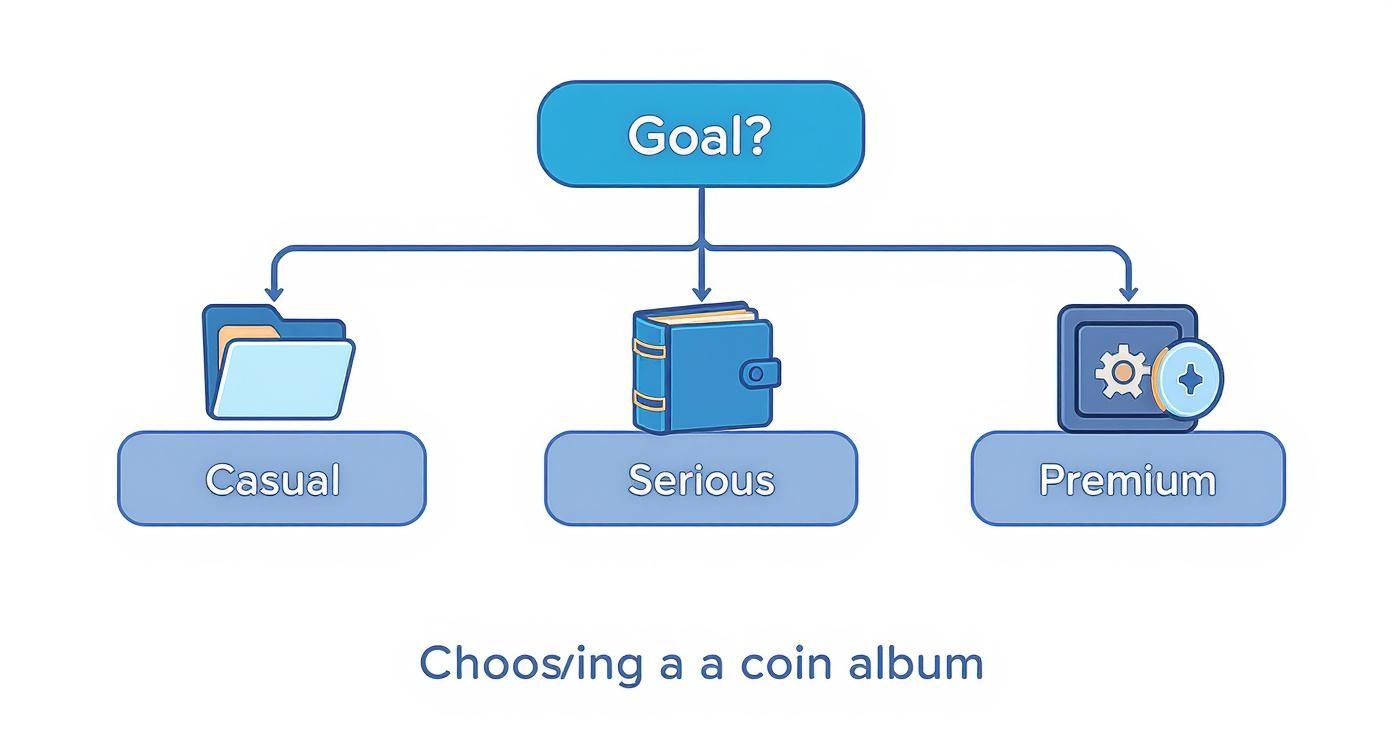 Infographic about album for coins