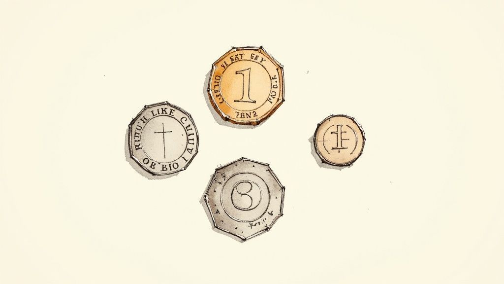 A collection of old British pre-decimal coins