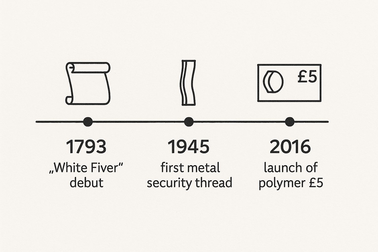 Infographic about old 5 pound notes value