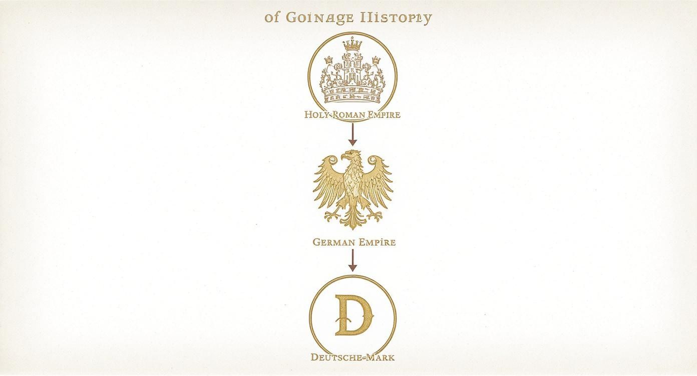 Infographic about old coins from germany