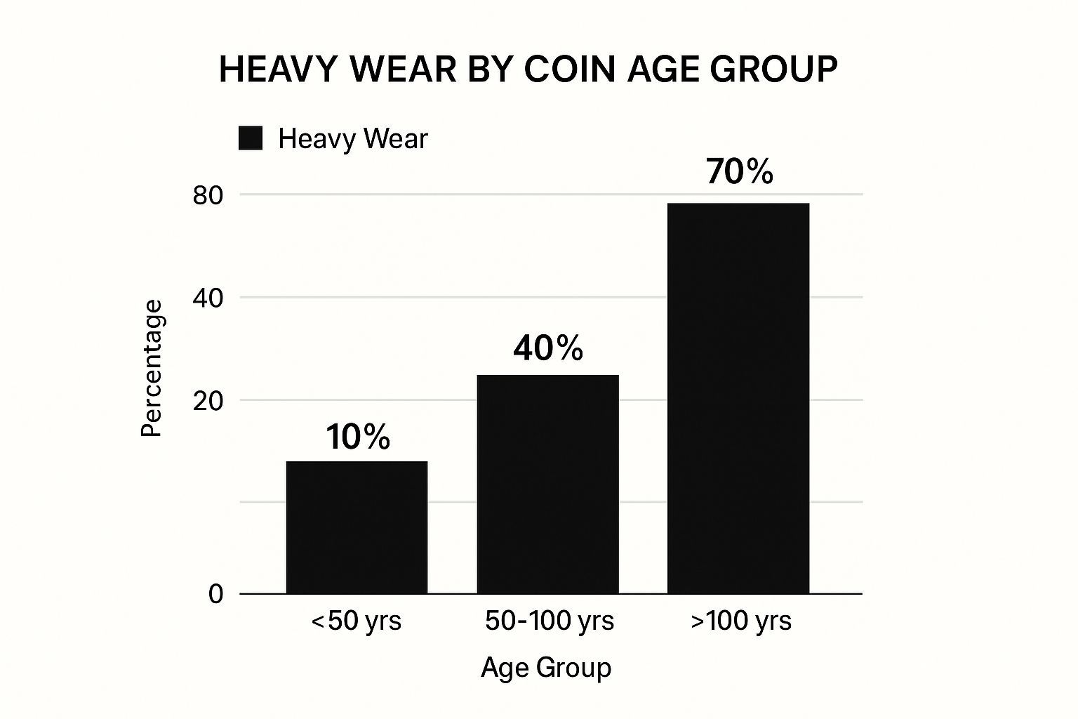 Infographic about how to identify old coins