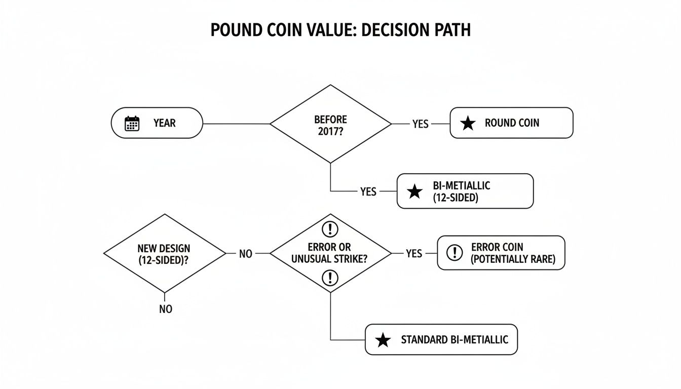Infographic about one pound coin worth money