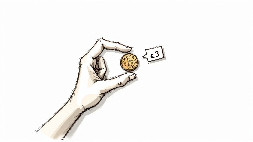 A close-up of the Brexit 50p coin showing its inscription