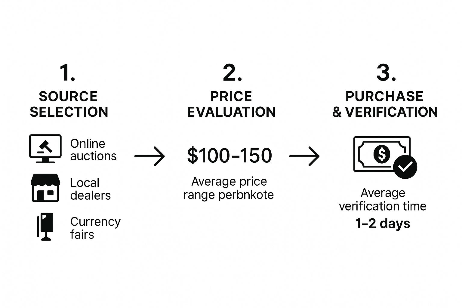 Infographic about how to collect banknotes