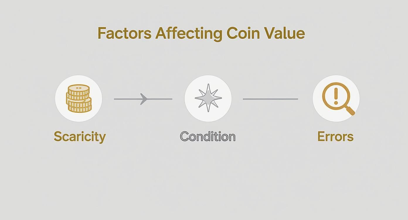 Infographic about pound coin values